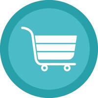 Cart Glyph Due Circle Icon Design vector