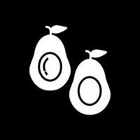 Avocado Glyph Inverted Icon Design vector