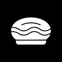 Pie Glyph Inverted Icon Design vector