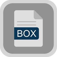 BOX File Format Flat round corner Icon Design vector