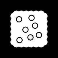 Cracker Glyph Inverted Icon Design vector