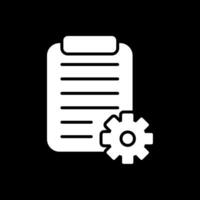 Clipboard Glyph Inverted Icon Design vector