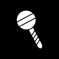 Lollipop Glyph Inverted Icon Design vector