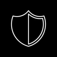 Shield Line Inverted Icon Design vector