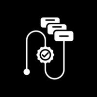 Workflow Glyph Inverted Icon Design vector
