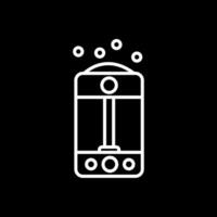 Humidifier Line Inverted Icon Design vector