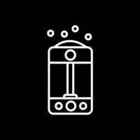 Humidifier Line Inverted Icon Design vector