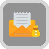 Envelope Flat round corner Icon Design vector