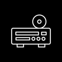 Dvd Player Line Inverted Icon Design vector