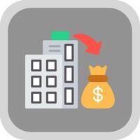 Market Investment Flat round corner Icon Design vector