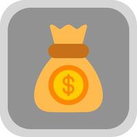 Money Flat round corner Icon Design vector