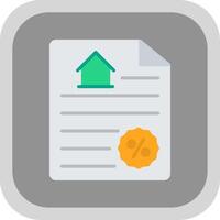 Contract Flat round corner Icon Design vector