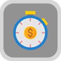 Stopwatch Flat round corner Icon Design vector