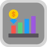 Interest Rate Flat round corner Icon Design vector