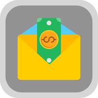 Paycheckss Flat round corner Icon Design vector