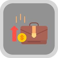 Briefcase Flat round corner Icon Design vector