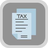 Taxes Flat round corner Icon Design vector