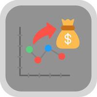 Average Selling Price Flat round corner Icon Design vector