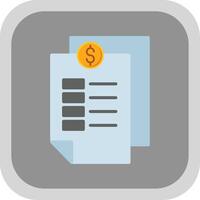 Invoice Flat round corner Icon Design vector