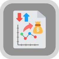 Money Strategy Flat round corner Icon Design vector