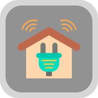 Smart Home Flat round corner Icon Design vector