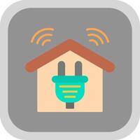 Smart Home Flat round corner Icon Design vector