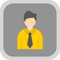 Employee Flat round corner Icon Design vector