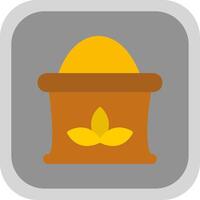Grain Bag Flat round corner Icon Design vector