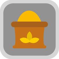 Grain Bag Flat round corner Icon Design vector