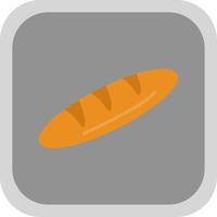 Baguette Flat round corner Icon Design vector