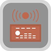 Sound System Flat round corner Icon Design vector