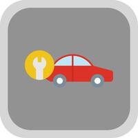 Car Repair Flat round corner Icon Design vector