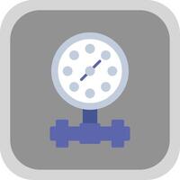 Pressure Gauge Flat round corner Icon Design vector