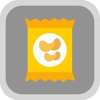 Crisps Flat round corner Icon Design vector