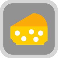 Cheese Flat round corner Icon Design vector