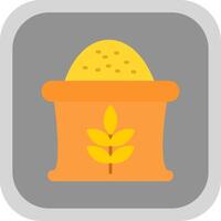 Wheat Sack Flat round corner Icon Design vector