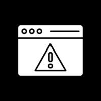 Access Denied Glyph Inverted Icon Design vector