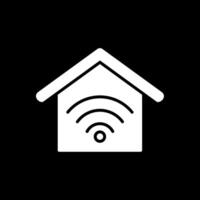 Smart Home Glyph Inverted Icon Design vector