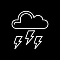 Lightning Line Inverted Icon Design vector