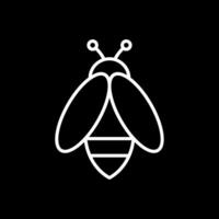 abeja línea invertido icono diseño vector