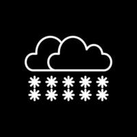 nieve línea invertido icono diseño vector