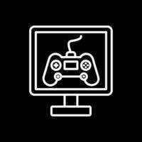 Gaming Line Inverted Icon Design vector