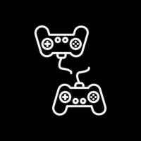 Player Versus Player Line Inverted Icon Design vector