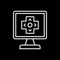 Gaming Line Inverted Icon Design vector