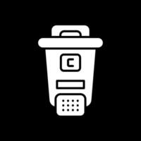 Ink Glyph Inverted Icon Design vector