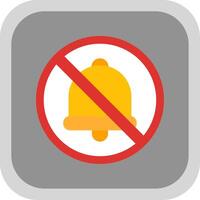 Prohibited Sign Flat round corner Icon Design vector