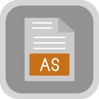 As Flat round corner Icon Design vector