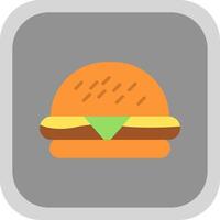 Burger Flat round corner Icon Design vector