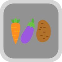 Vegetables Flat round corner Icon Design vector