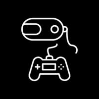 Vr Game Line Inverted Icon Design vector